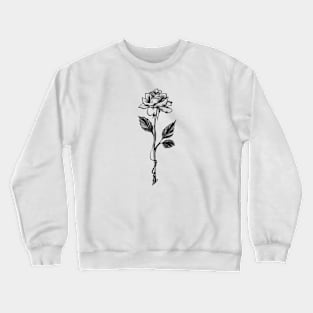 Rose Lineart Sketch Crewneck Sweatshirt